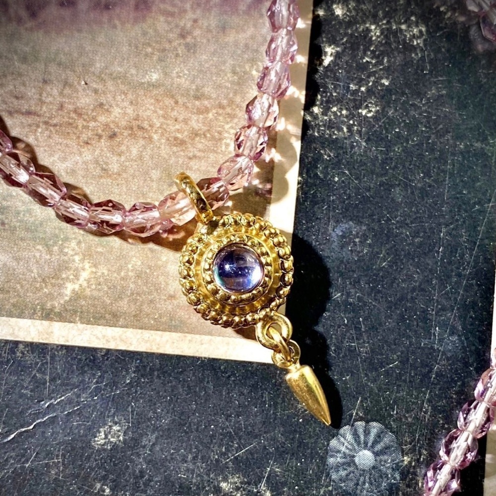 Vintage beaded statement necklace